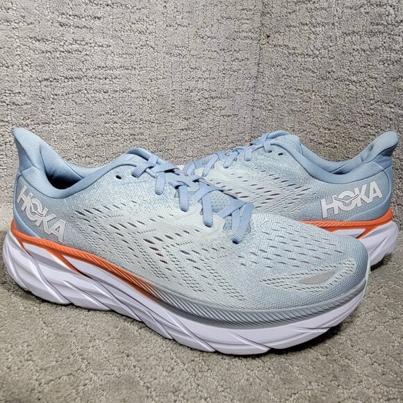 Shoes - Hoka One One Clifton 8 Women's Size US 10.5B Blue Fog Athletic Running Sneakers.
